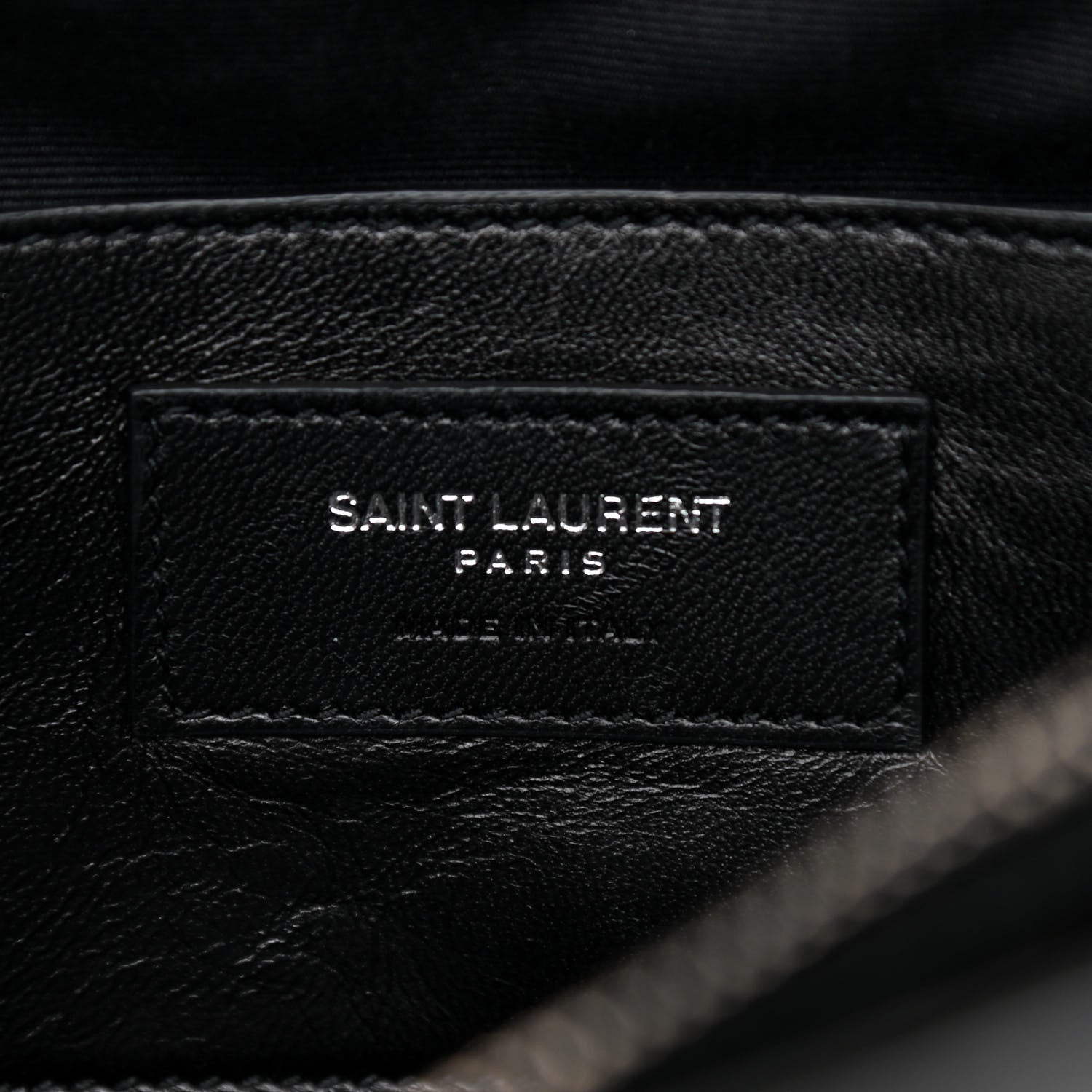Saint Laurent Sheepskin Matelasse Chevron Monogram Large College Satchel Black 6 of 9