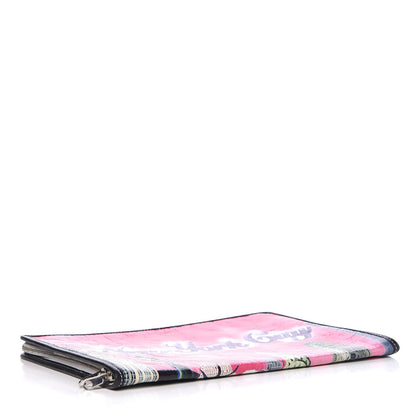 Balenciaga Agneau Arena NYC Bazar Pouch Rose Black Gris Rouge 4 of 7