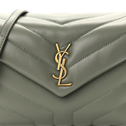 Saint Laurent Calfskin Y Quilted Monogram Toy Loulou Crossbody Bag Light Sage 8 of 11
