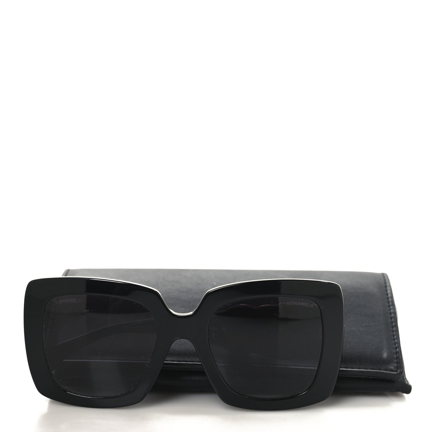 Chanel Acetate Calfskin Square Sunglasses 5474-Q-A Black 7 of 7