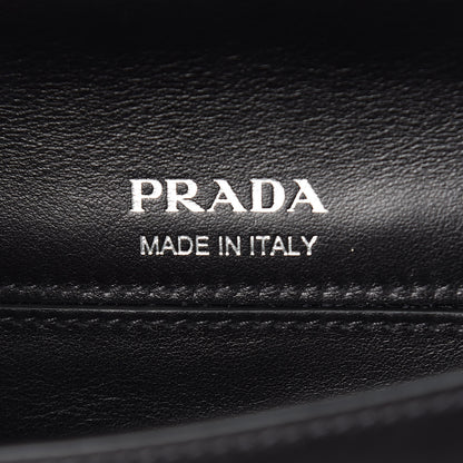 Prada City Calf Plex Ribbon Bag Black Rosa 9 of 9