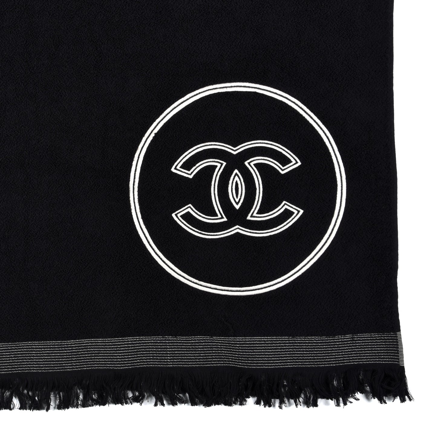 Terry Cotton CC Beach Towel Black