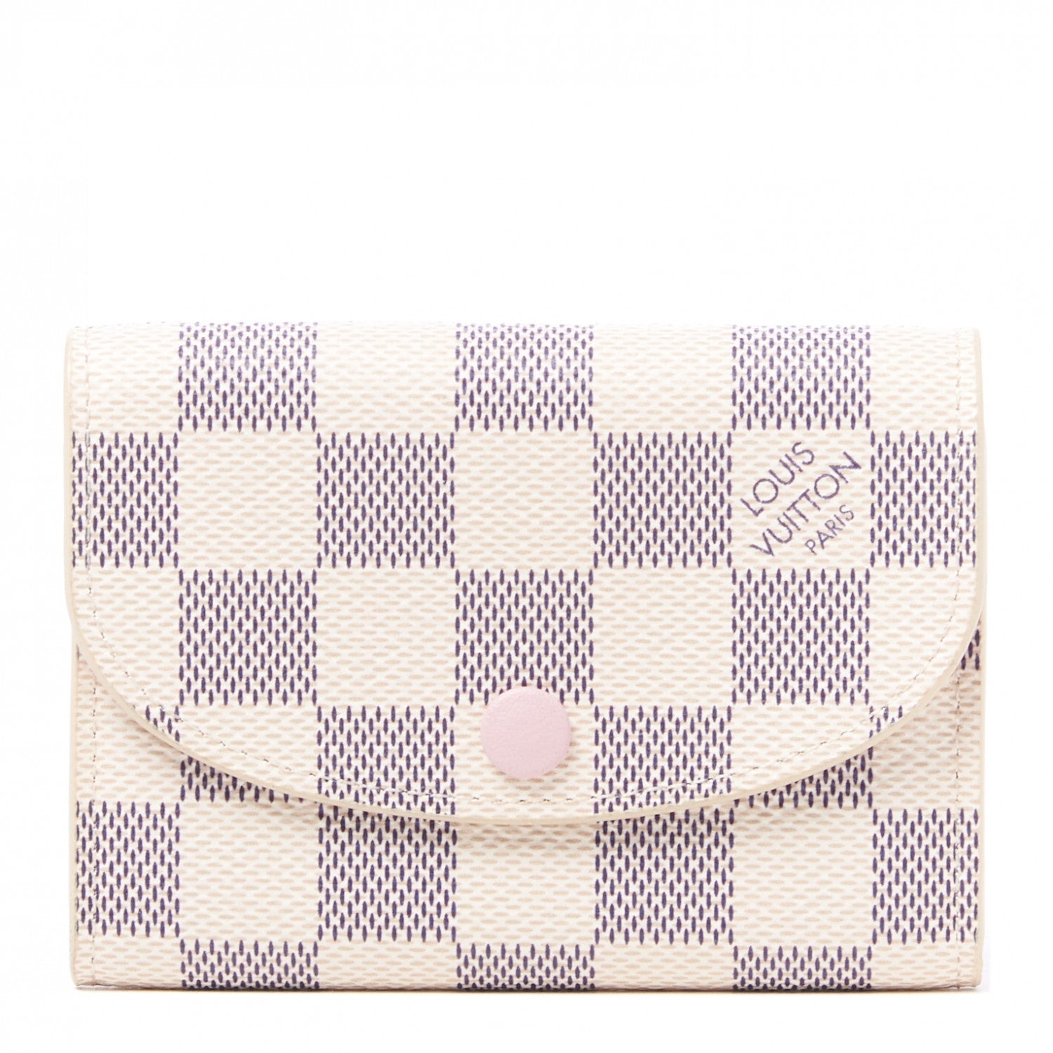 Louis Vuitton Damier Azur Rosalie Coin Purse Rose Ballerine 1 of 9