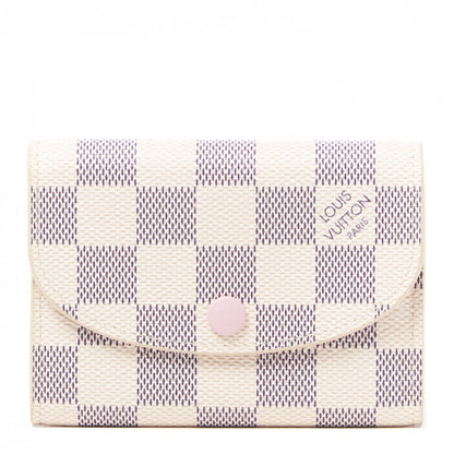 Louis Vuitton Damier Azur Rosalie Coin Purse Rose Ballerine 1 of 9