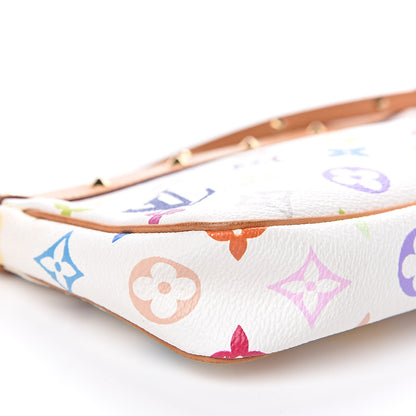 Louis Vuitton Monogram Multicolor Pochette Accessories White 10 of 13