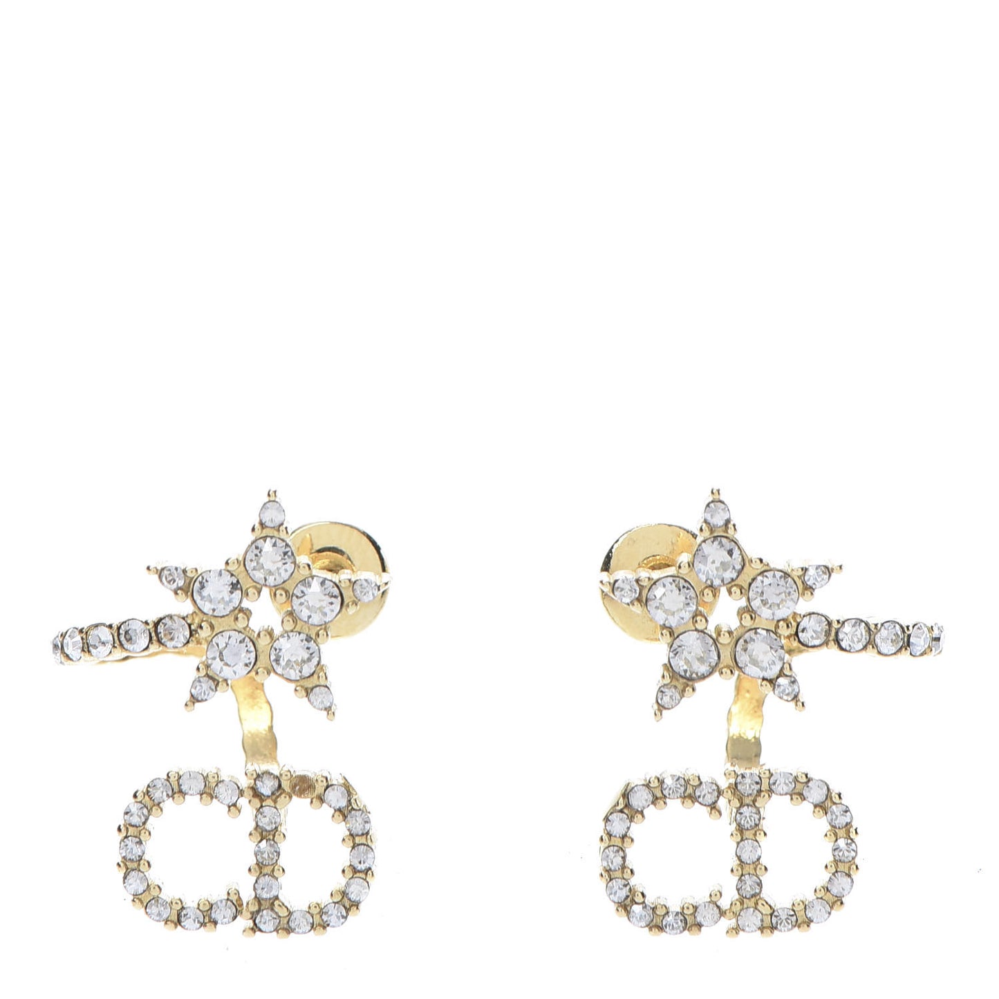 Crystal Clair D Lune Earrings Gold