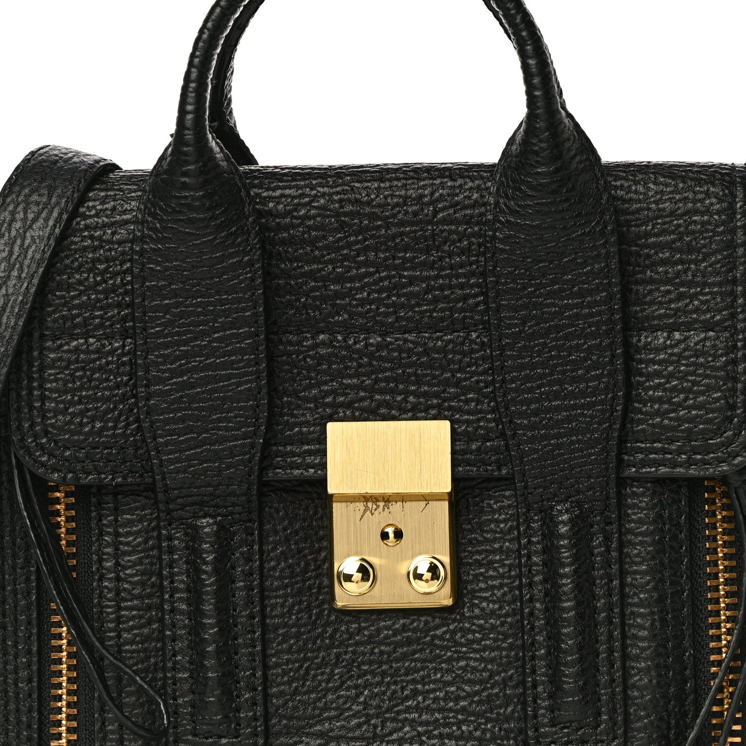 3.1 Phillip Lim Textured Calfskin Mini Pashli Satchel Black 11 of 12