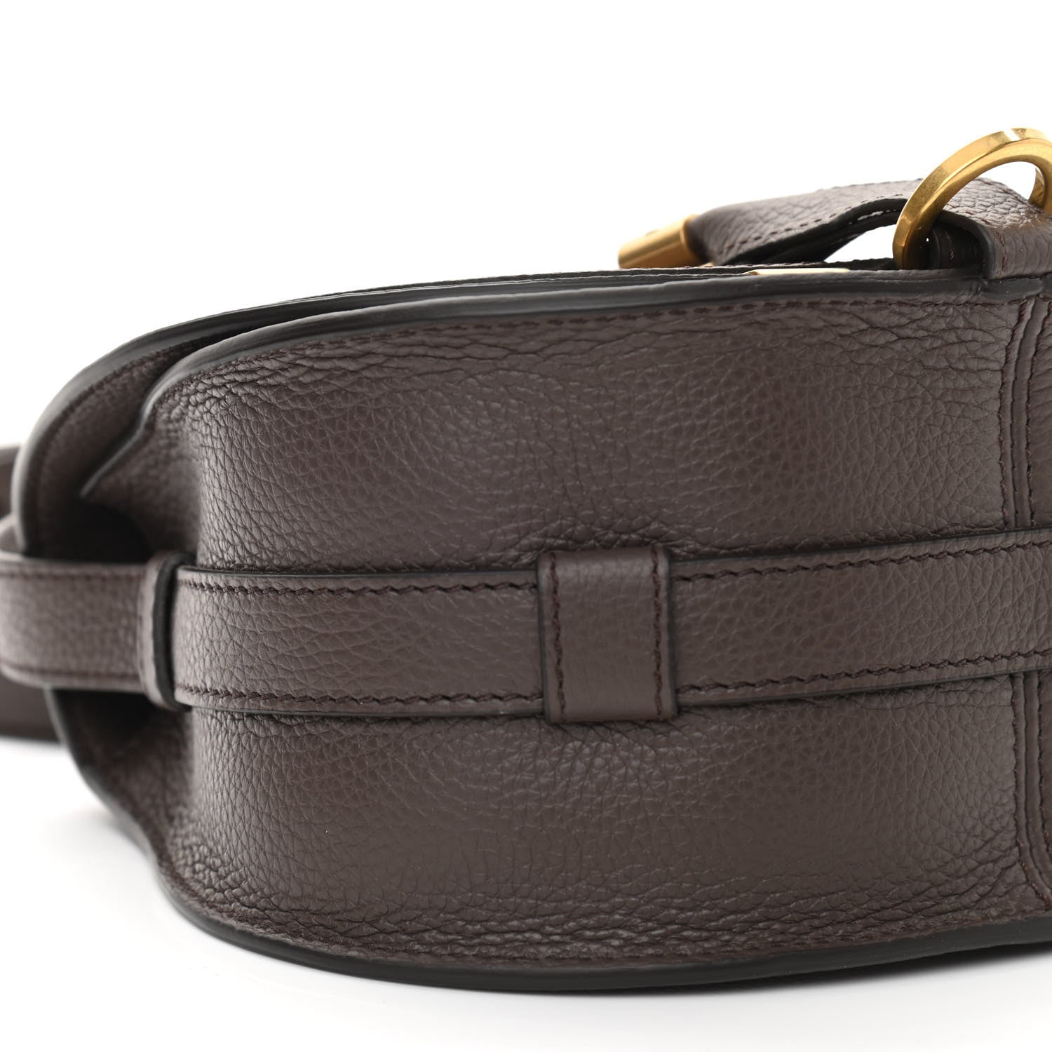 Chloe Calfskin Mini Marcie Round Crossbody Bag Bold Brown 9 of 10