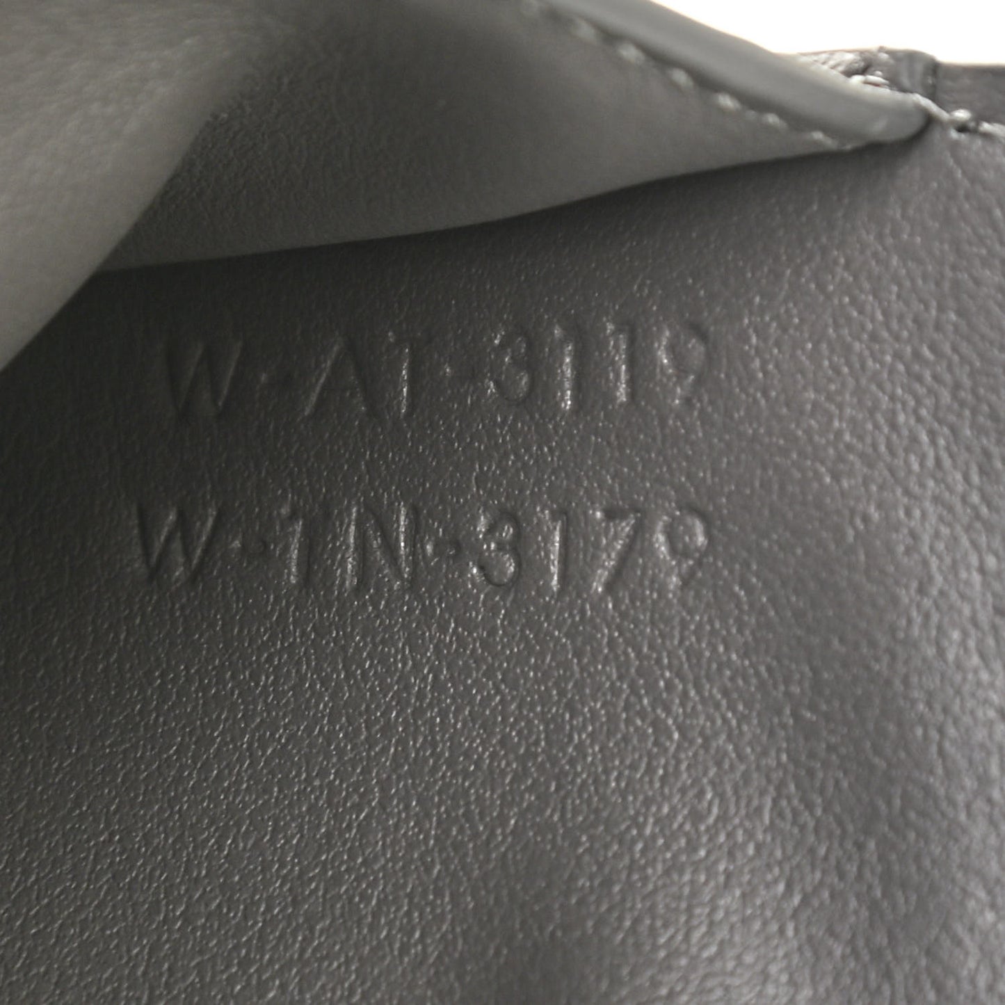 Grained Calfskin Small Tri-Fold Wallet Grey