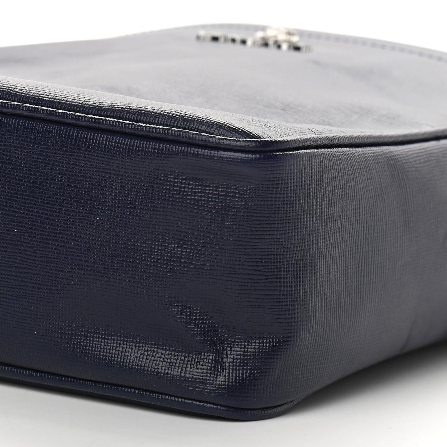 Grained Calfskin Mens Messenger Bag Blue