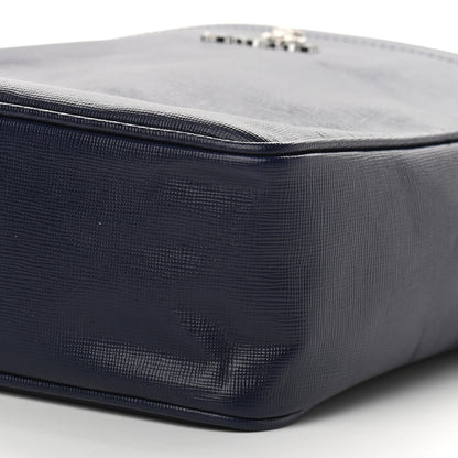 Versace Grained Calfskin Mens Messenger Bag Blue 8 of 8