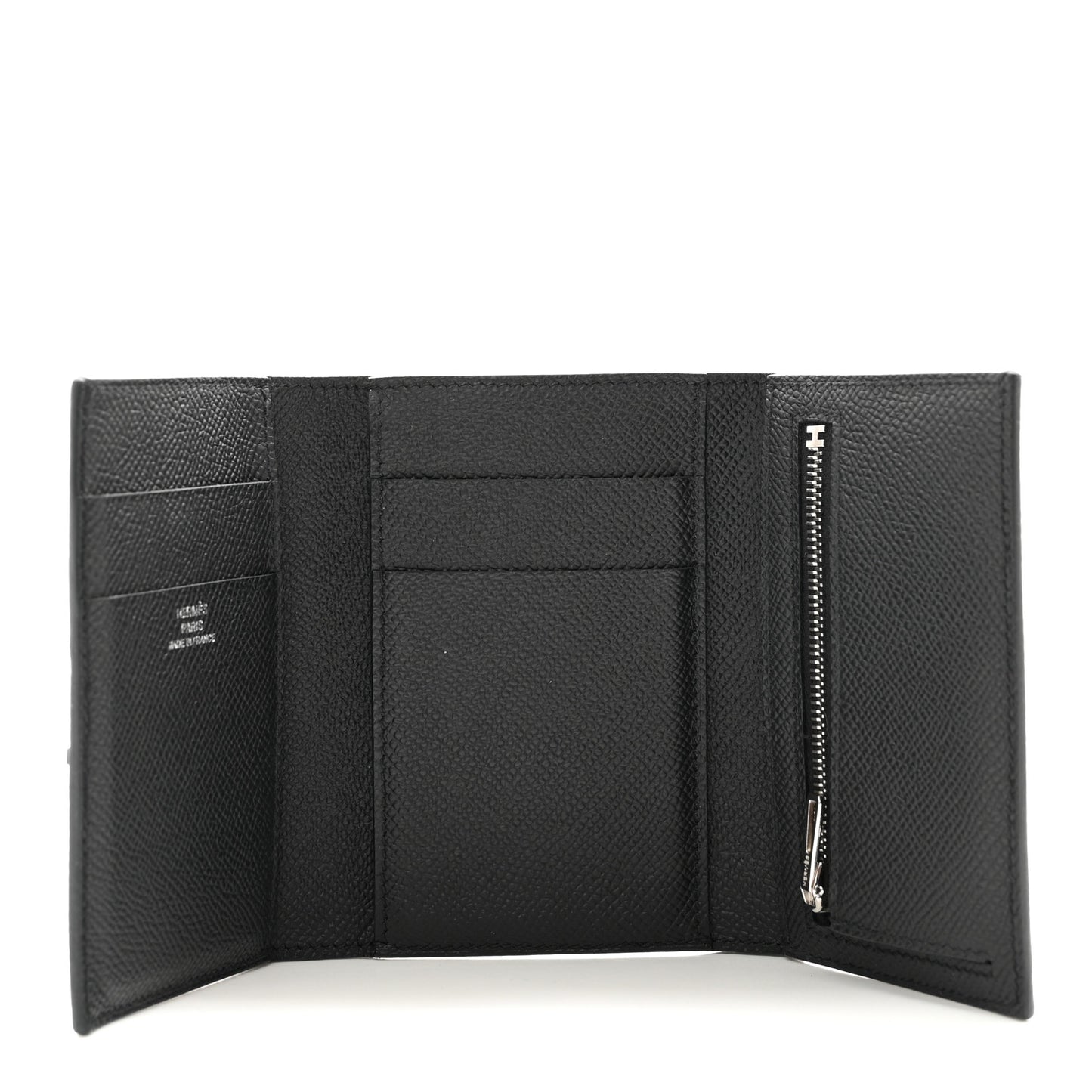 Epsom Tri-Fold Compact Monochrome Bearn Wallet Black