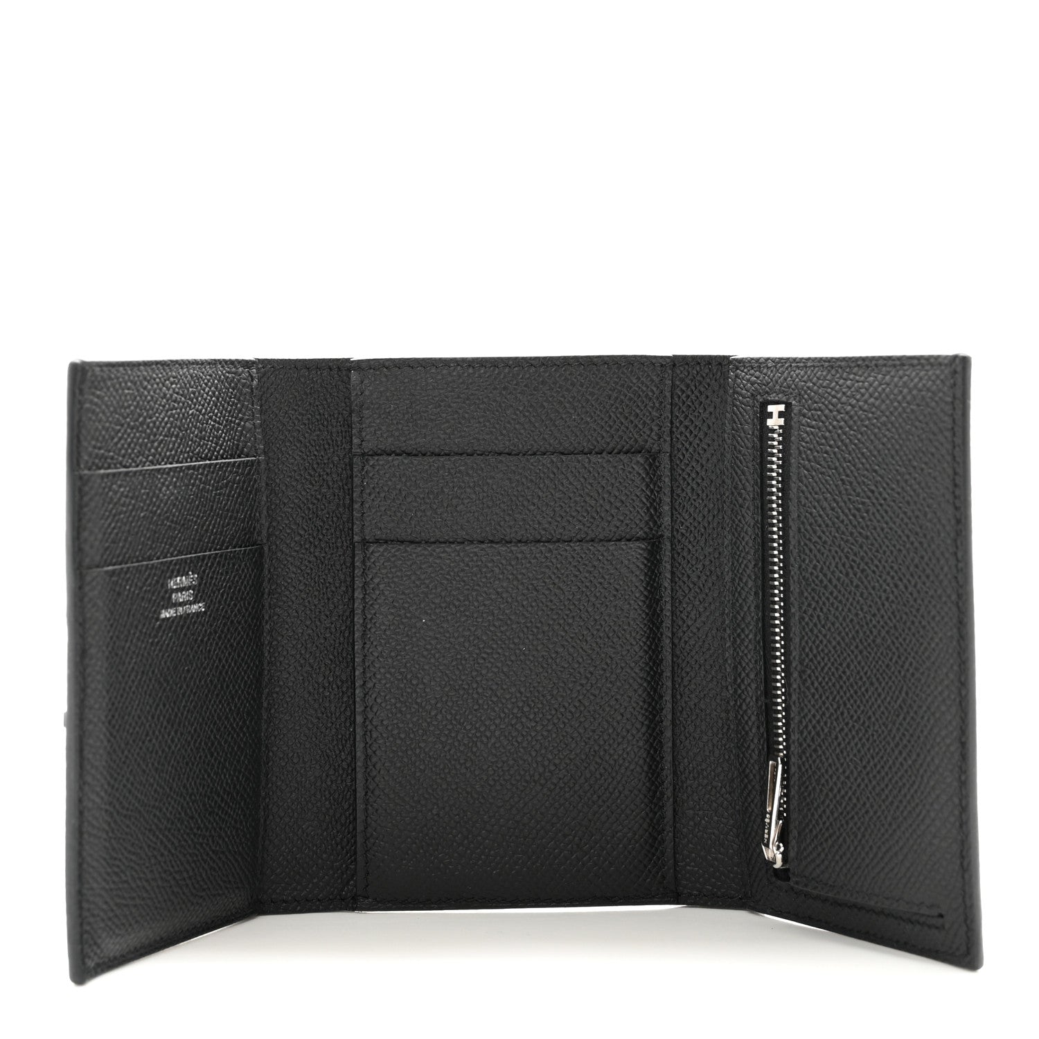 Hermes Epsom Tri-Fold Compact Monochrome Bearn Wallet Black 5 of 7
