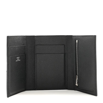 Hermes Epsom Tri-Fold Compact Monochrome Bearn Wallet Black 5 of 7