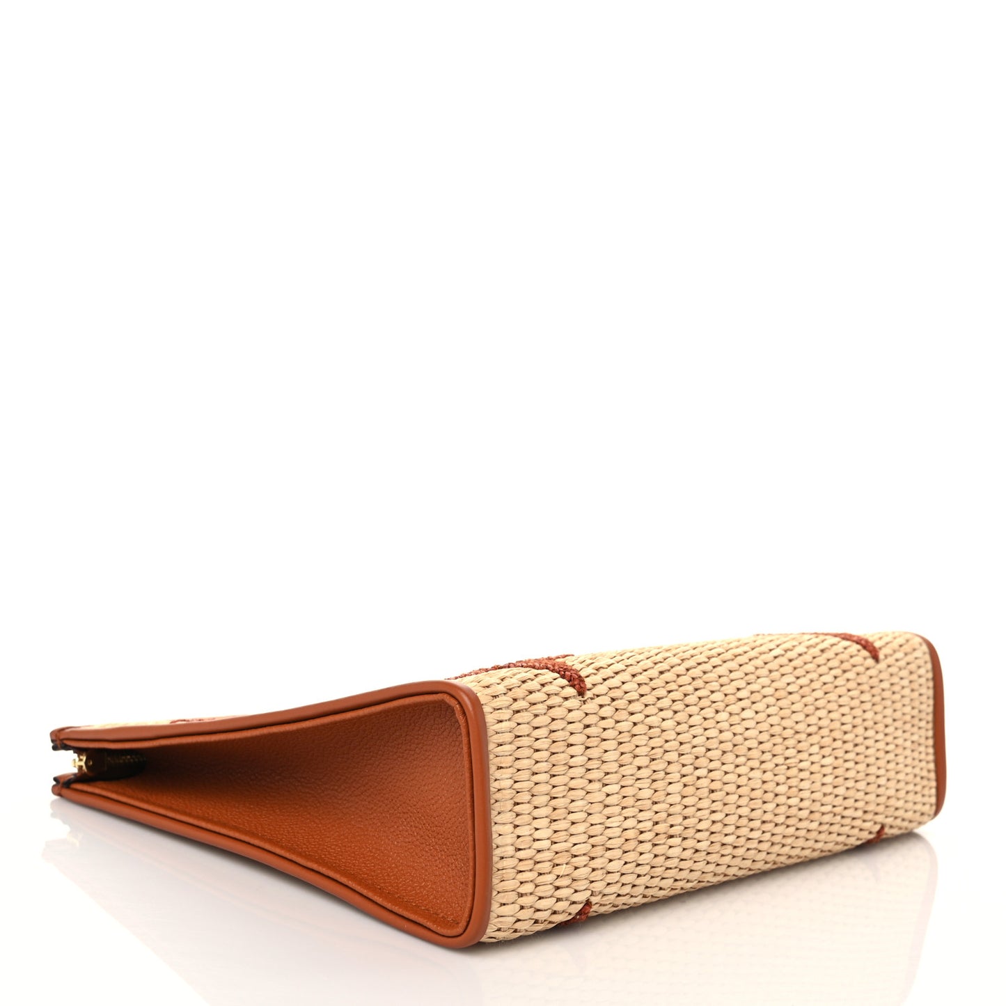 Raffia Monogram Giant Toiletry Pouch 26 Tan