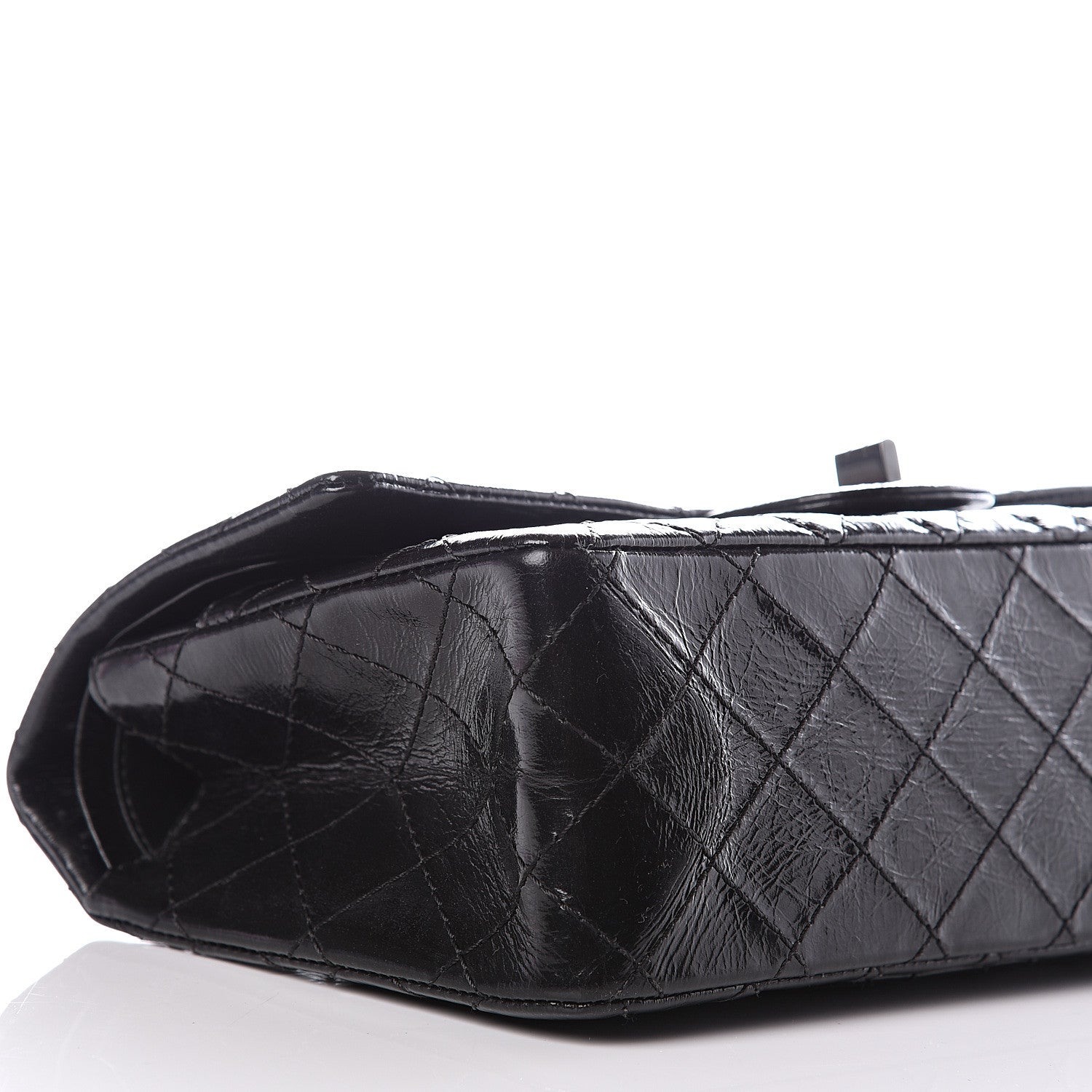 Chanel Glazed Aged Calfskin Quilted 2.55 Reissue 225 Flap So Black 8 of 10
