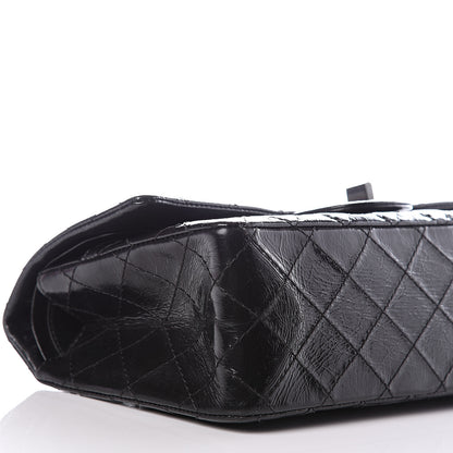 Chanel Glazed Aged Calfskin Quilted 2.55 Reissue 225 Flap So Black 8 of 10