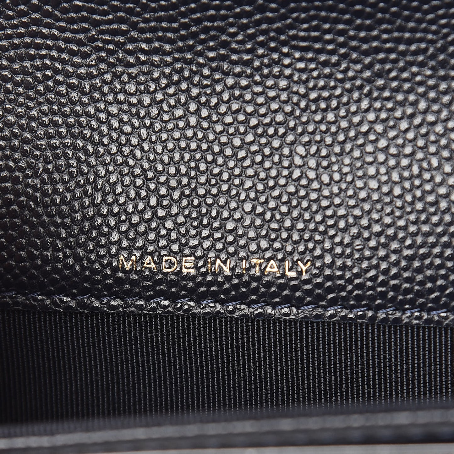Caviar Quilted Flap Card Holder Wallet Navy Blue