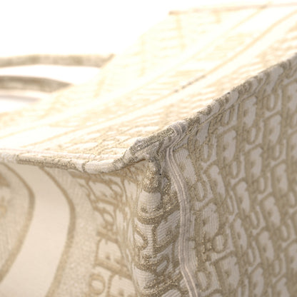 Christian Dior Oblique Medium Book Tote Gold Multicolor 8 of 17