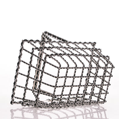 Chanel Brass Calfskin Grocery By Shopping Basket Silver 4 of 5
