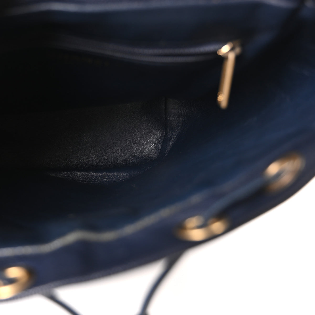 Chanel Caviar Quilted Small Filigree Backpack Navy 4 of 9