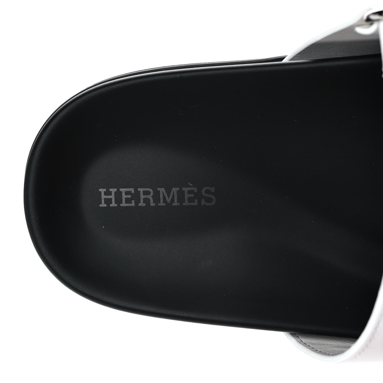 Hermes Calfskin Womens Chypre Sandals 38.5 White 8 of 12