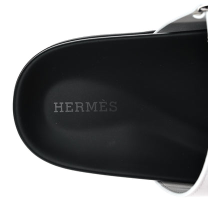 Hermes Calfskin Womens Chypre Sandals 38.5 White 8 of 12