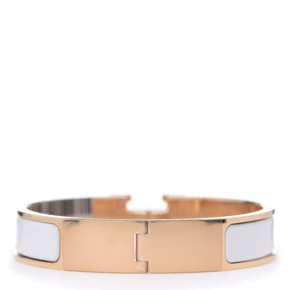 Hermes Enamel Narrow Clic Clac H Bracelet PM White 3 of 4