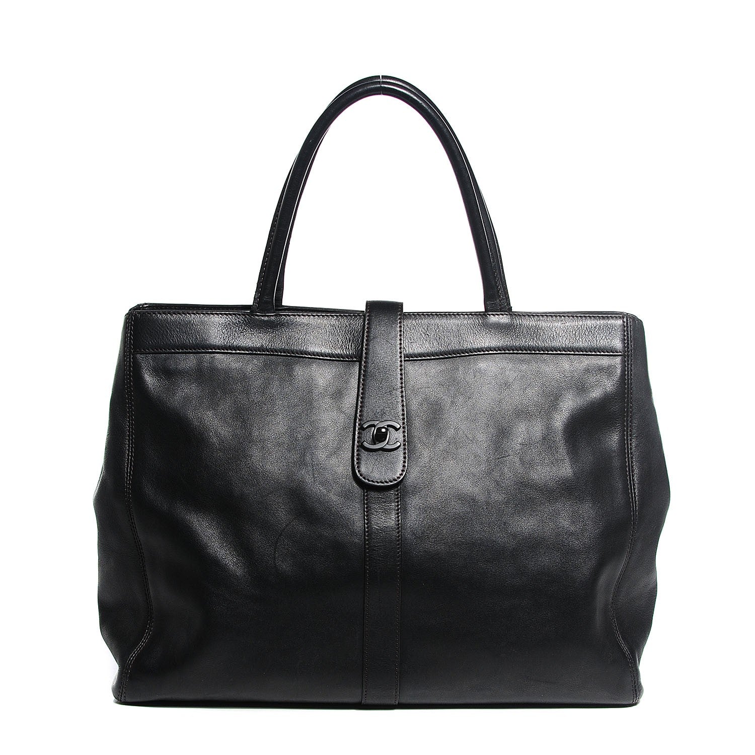 Chanel Calfskin Large Shopping Tote Black 1 of 8