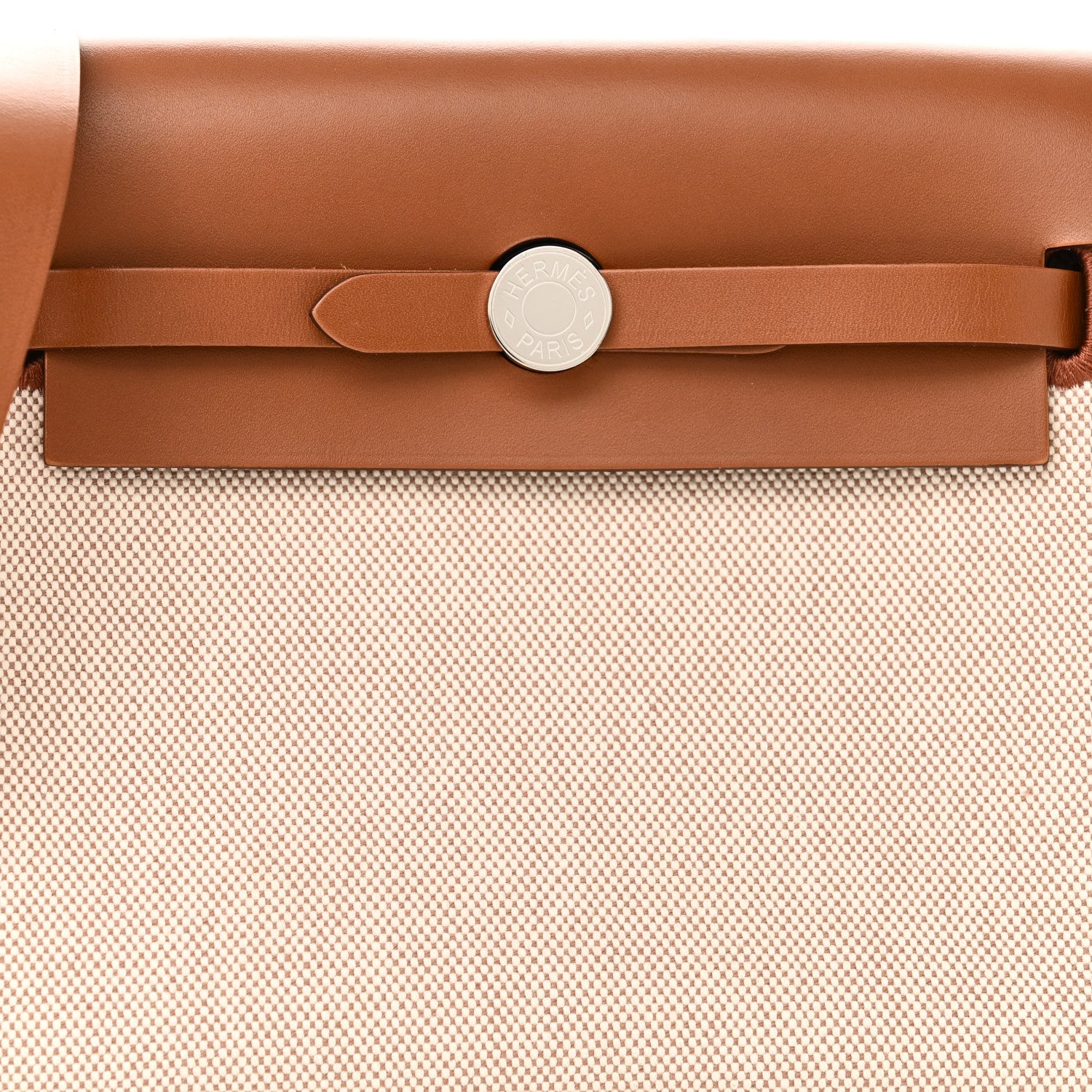 Hermes Military Toile Vache Hunter Herbag Zip Retourne 20 Ecru Beige Fauve 8 of 11
