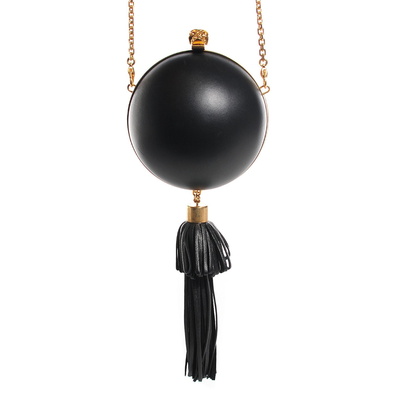 Alexander McQueen Nappa Sphere Skull Clutch Black 1 of 8
