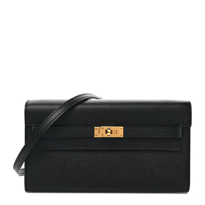 Hermes Epsom Kelly Wallet To Go Black 1 of 10