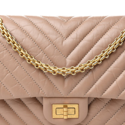 Chanel Aged Calfskin Chevron Quilted 2.55 Reissue 225 Flap Beige 11 of 11