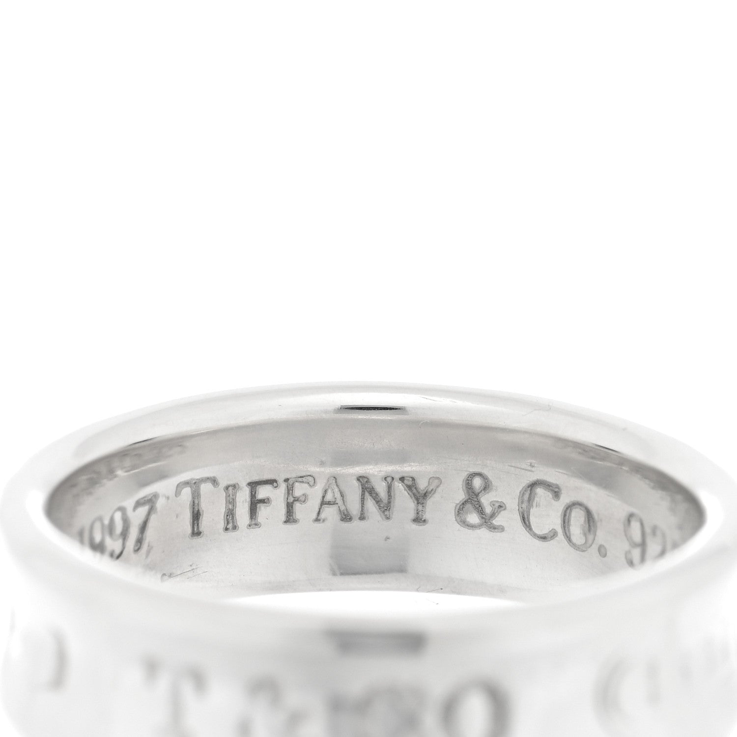 Tiffany Sterling Silver 1837 Band Ring 58 8.5 4 of 4
