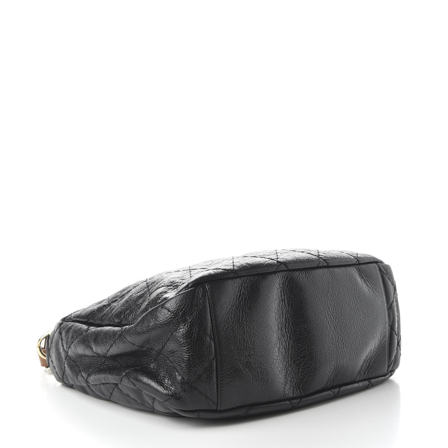 Chanel Glazed Calfskin On The Road Hobo Black 4 of 10