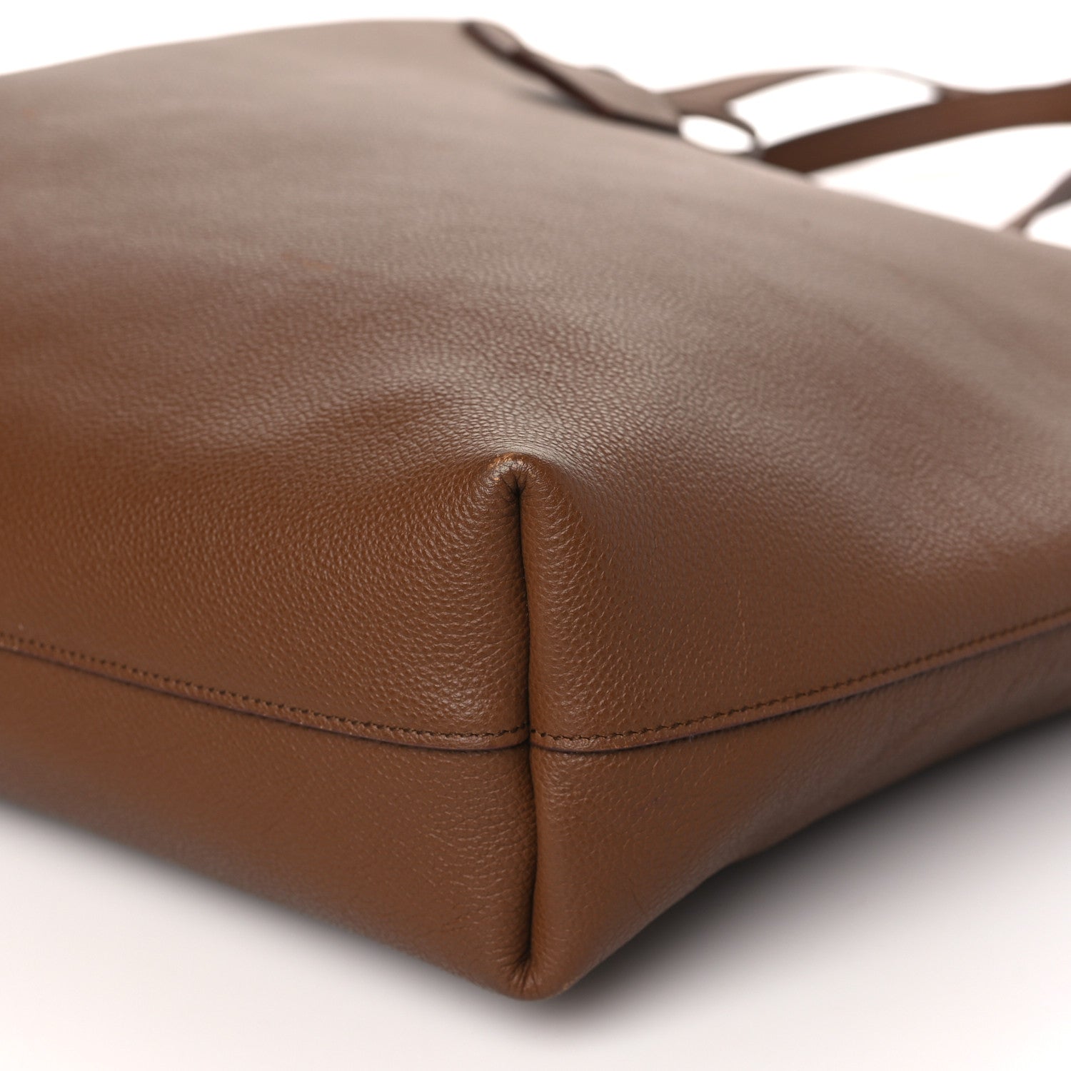 Saint Laurent Grained Calfskin Bold East West Shopping Tote Toasted Brown 11 of 12