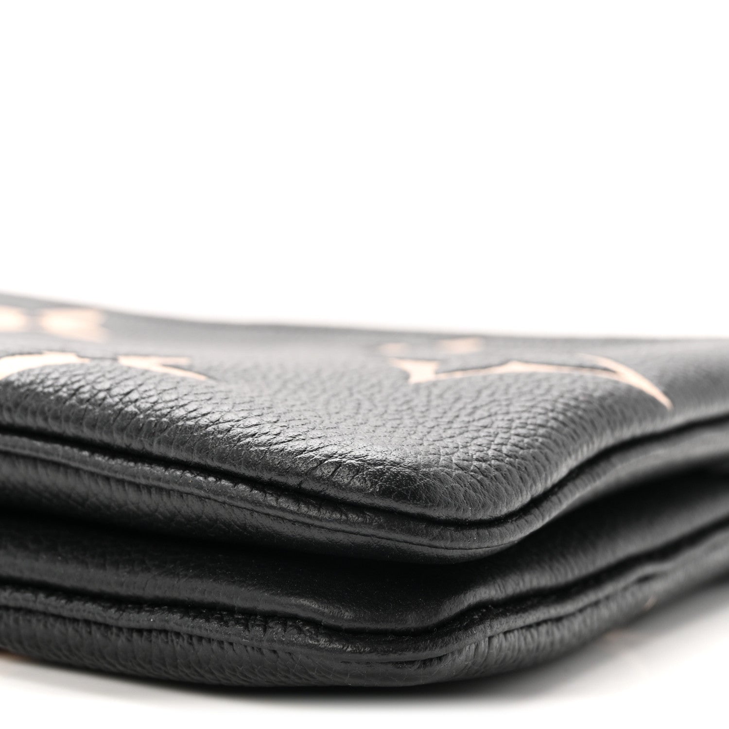 Louis Vuitton Empreinte Monogram Giant Double Zip Pochette Black Cream 9 of 10