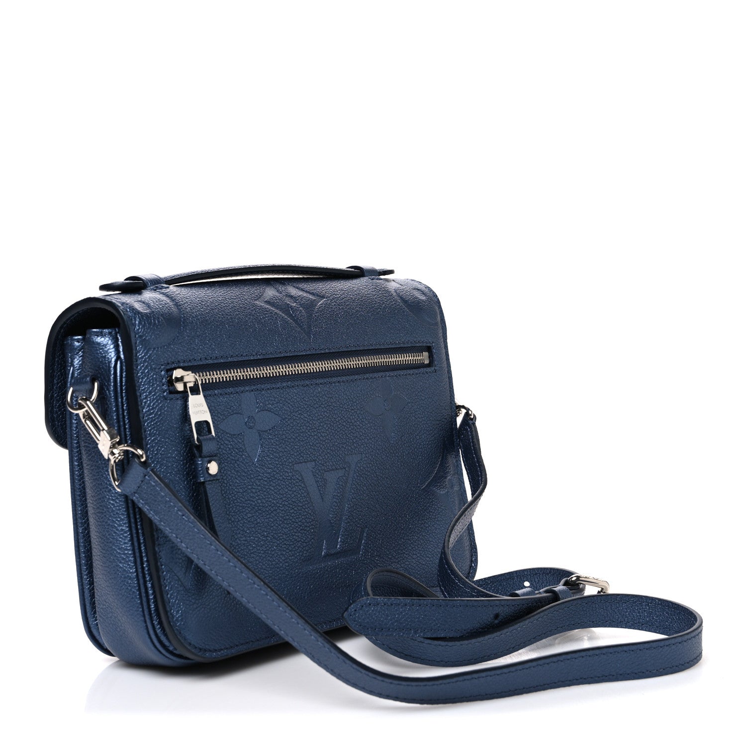Louis Vuitton Metallic Empreinte Monogram Giant Pochette Metis Navy Nacre 3 of 9