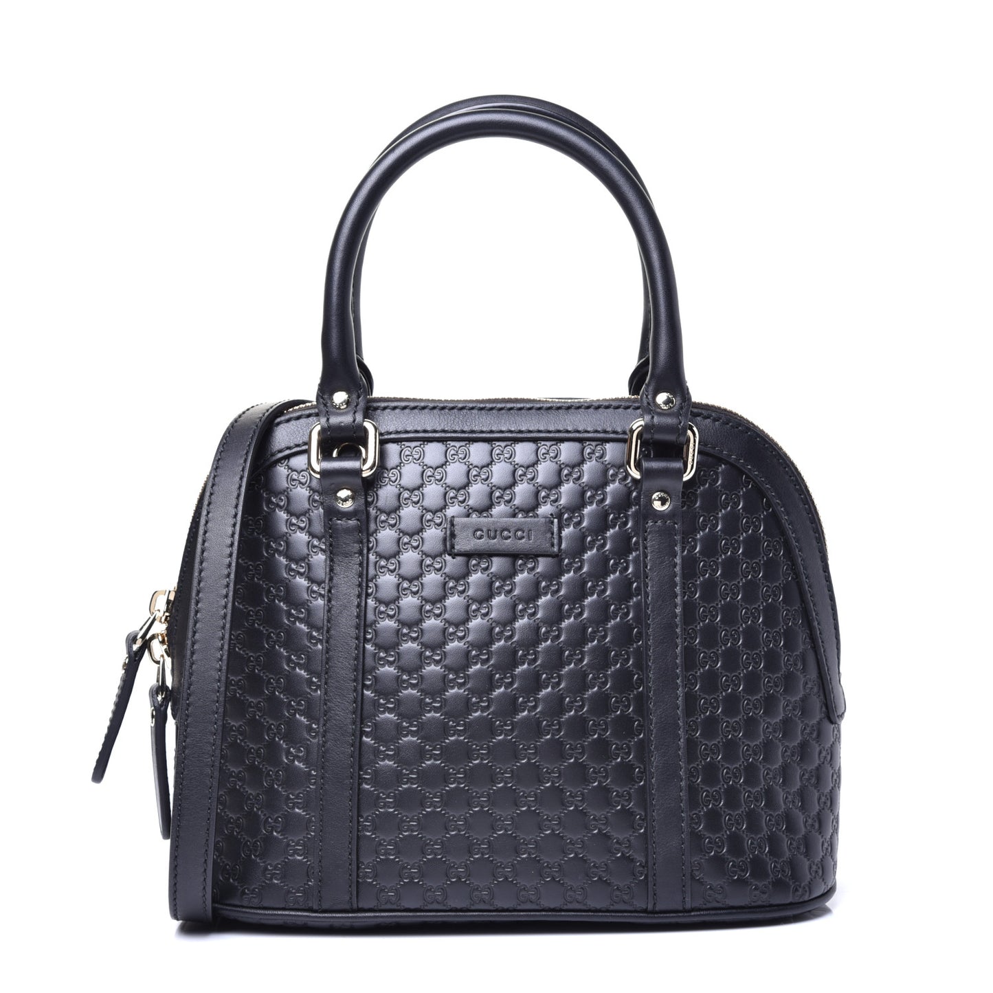Metallic Microguccissima Mini Dome Bag Blue