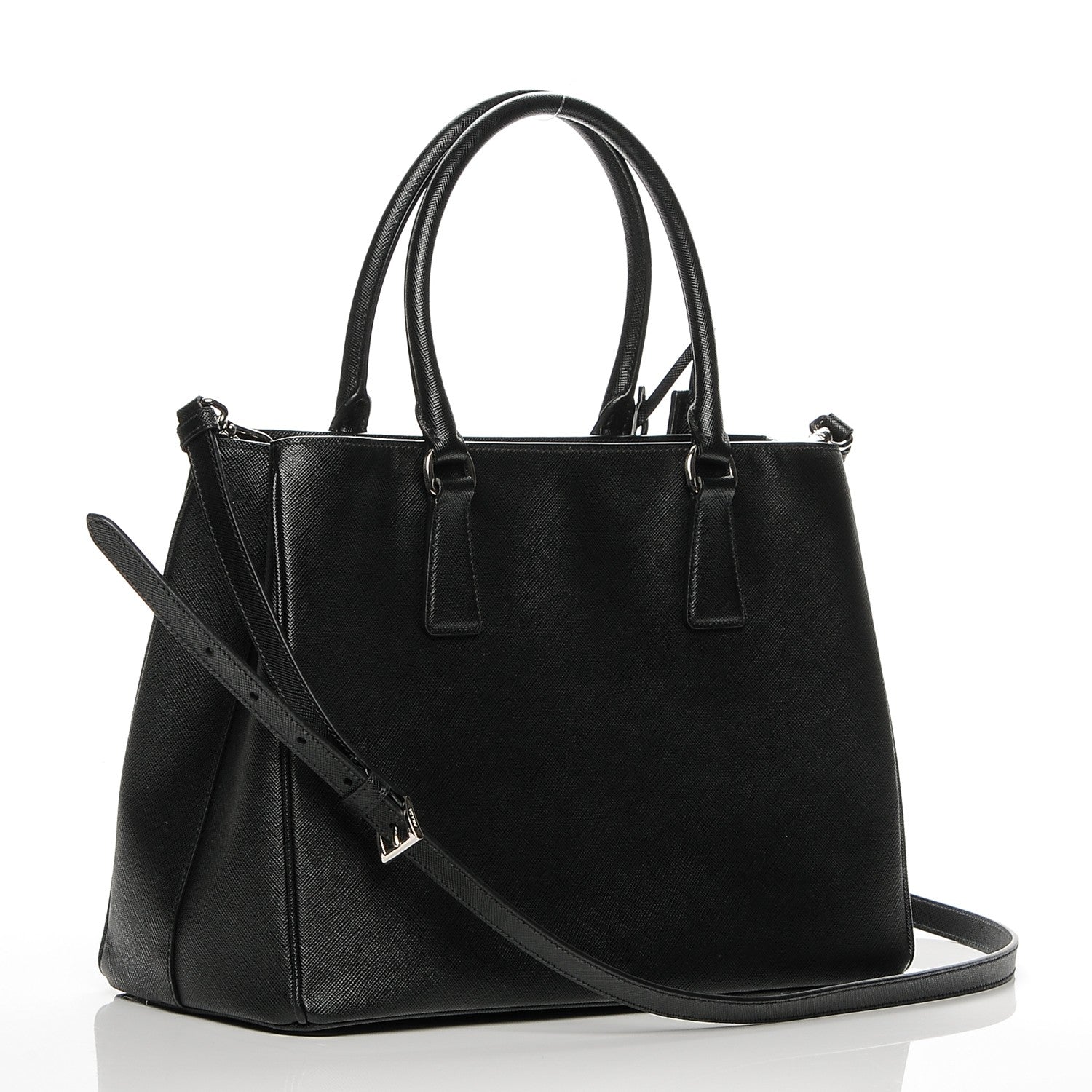 Prada Saffiano Lux Small Tote Nero Black 3 of 6