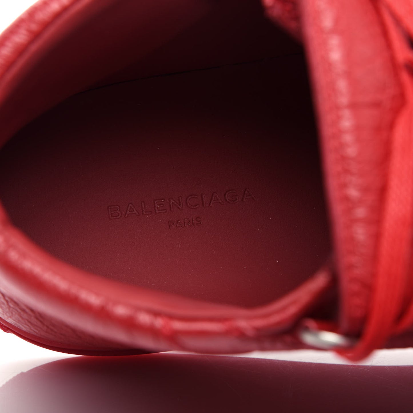 Agneau Areana Opaque Womens High Top Sneakers 41 Rouge Grenade