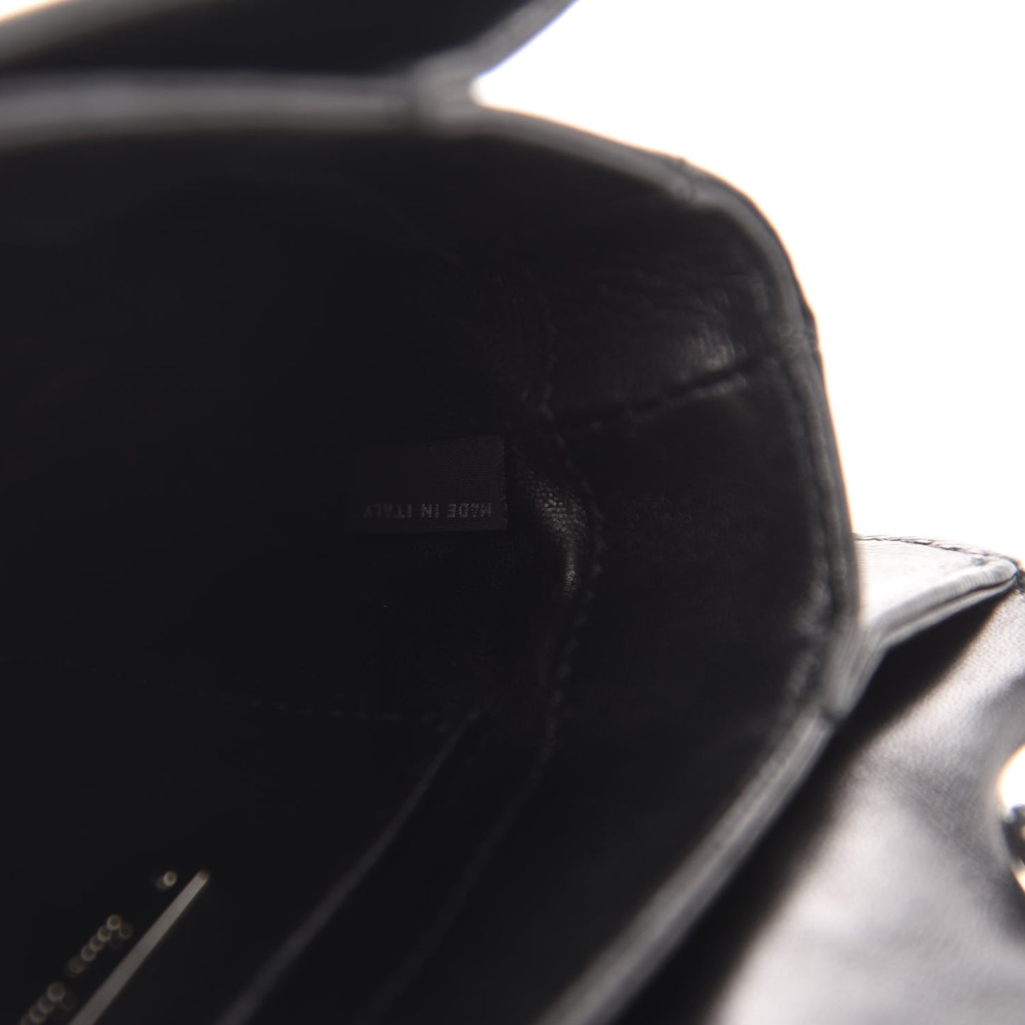 Nappa Grommet Club Shoulder Bag Black