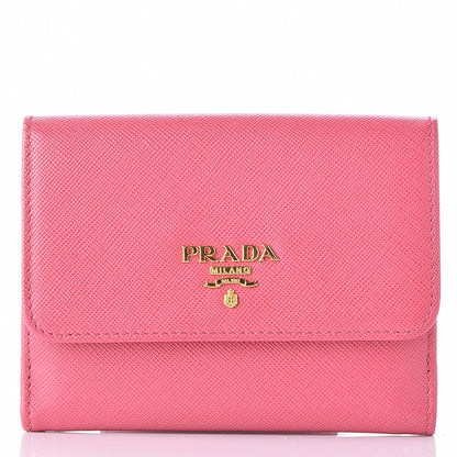 Prada Saffiano Multicolor Compact Wallet Peonia Begonia 1 of 10