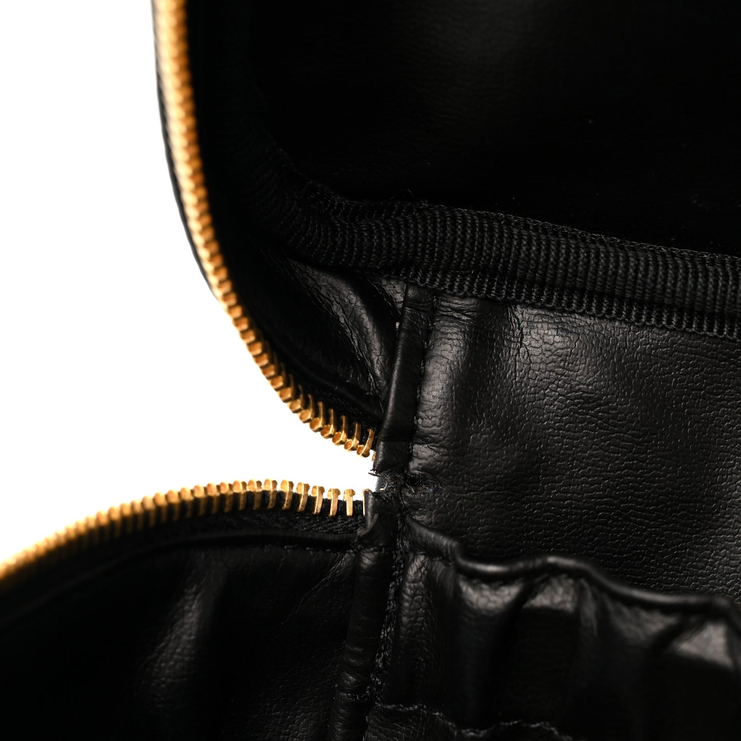 Lambskin Vanity Cosmetic Case Black