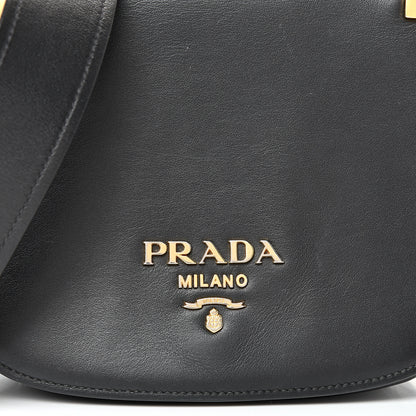 Prada City Calf Pionniere Saddle Bag Black 6 of 13
