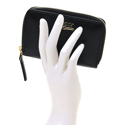 Gucci Plutone Calfskin Logo Zip Around Card Case Black 2 of 6