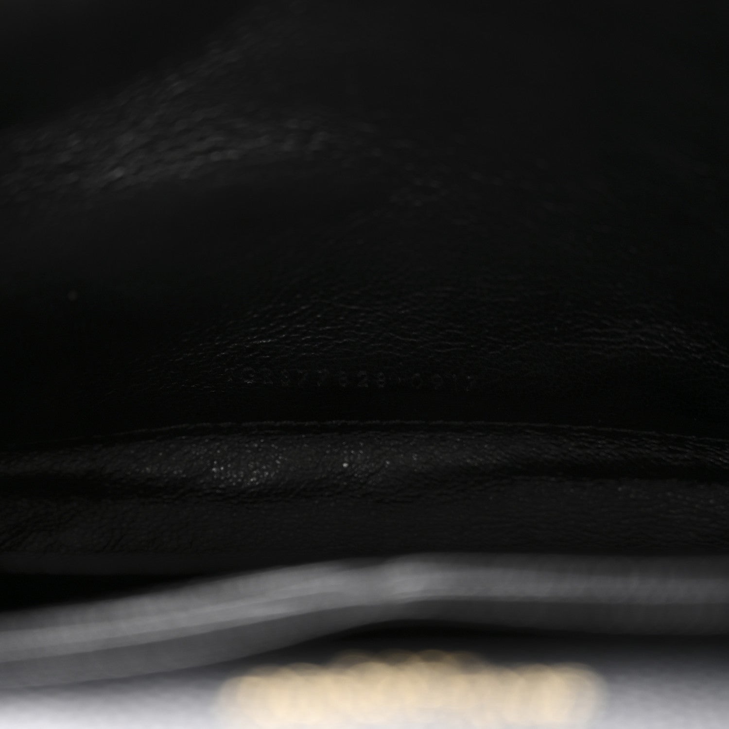 Saint Laurent Grain De Poudre Matelasse Chevron Monogram Chain Wallet Black 7 of 11