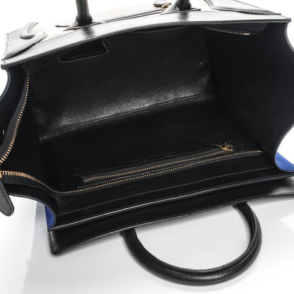 Celine Textured Calfskin Suede Mini Tri-Color Luggage Sand 5 of 8