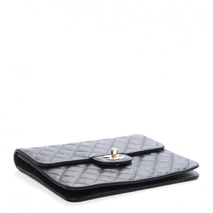 Chanel Caviar Quilted Square Flap Clutch Black 4 of 10