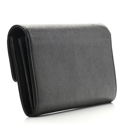 Chanel Caviar Timeless CC Large Gusset Flap Wallet Black 3 of 8